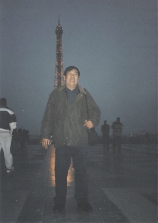 Maning near the Eiffel Tower in Paris