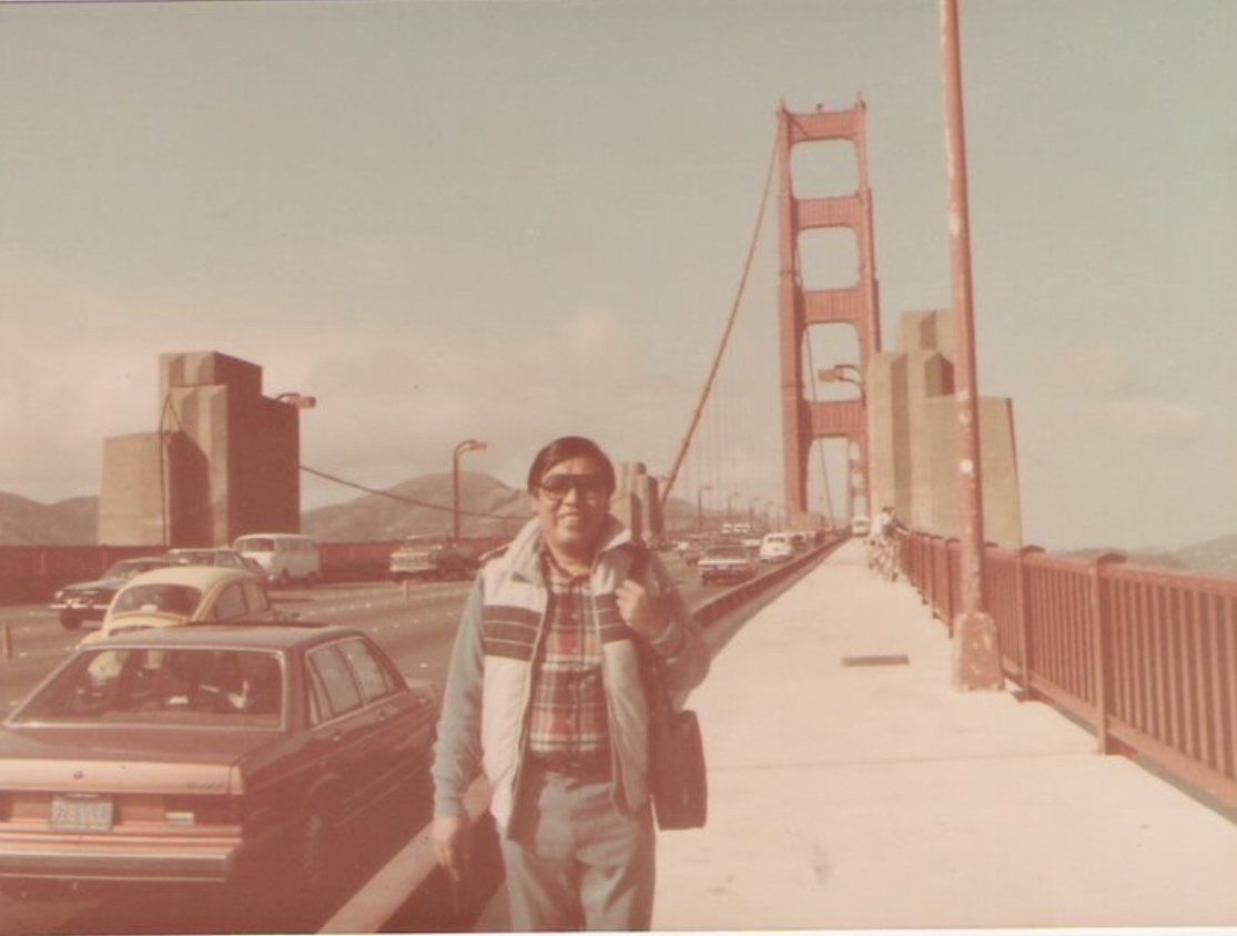 Maning on the Golden Gate Bridge in San Francisco